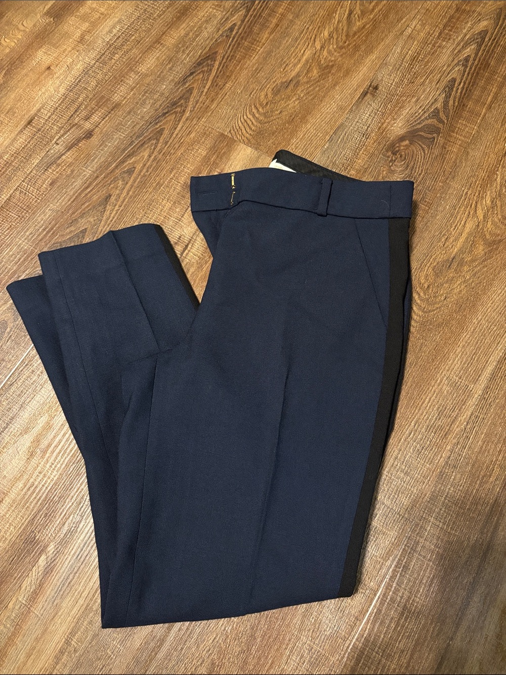 kate spade Navy Dress Pants with Black Side Stripe - Picture 7 of 7